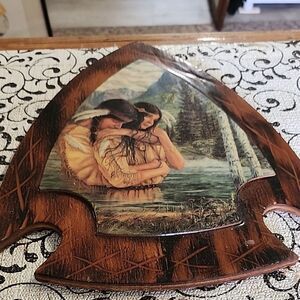 Rustic Wooden Wall Art with Nature Scene